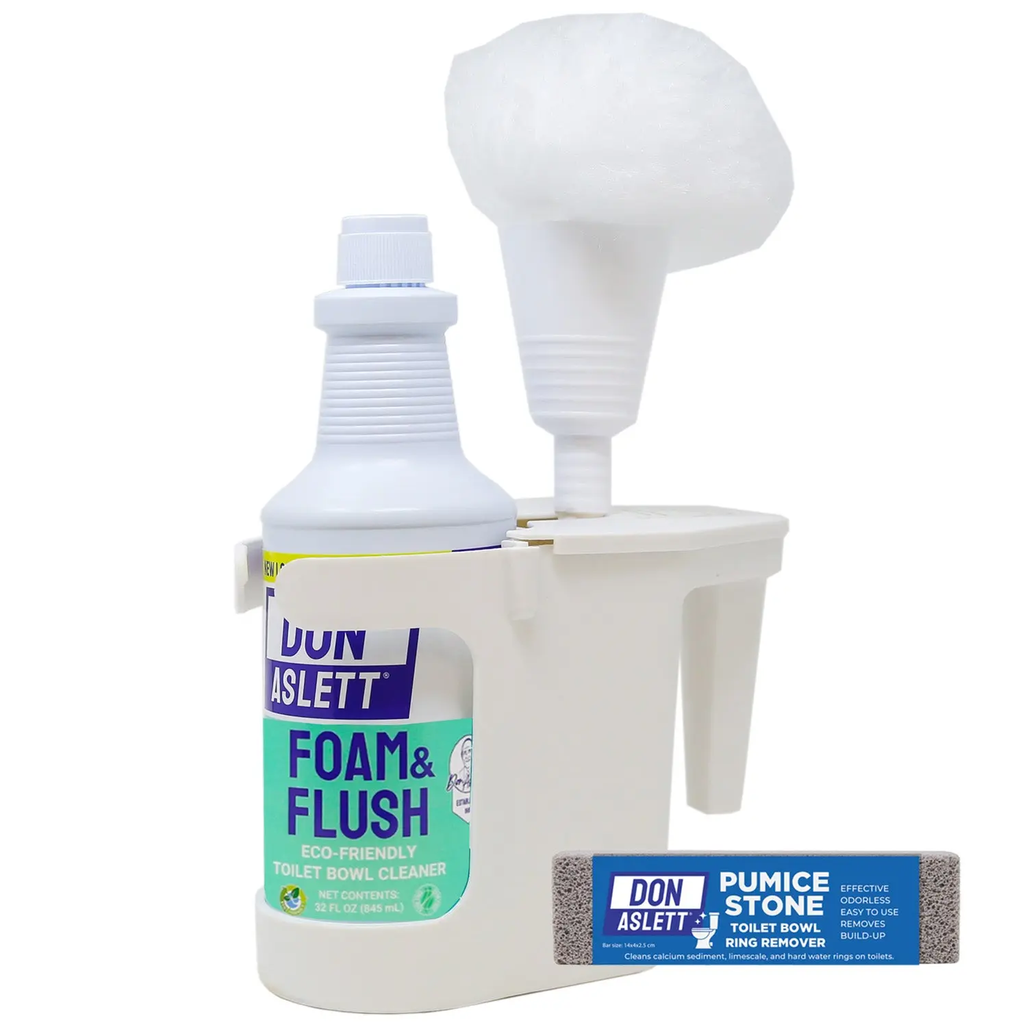 Don Aslett Foam & Flush Complete Toilet Kit- Eco-Friendly
