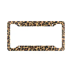 Cheetah Print License Plate Frame, Cheetah Pattern License Plate Frame, Leopard Pattern Licenses Plate Frame, Cheetah Print Car Decor