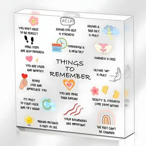 Inspiring Mental Health Gift for Women, Positive Psychology Decor for Counselors, Motivational Desk Accessory for Office, Decorative Plaque