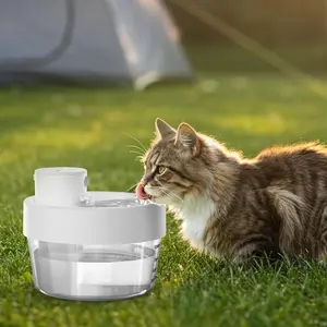 Portable Dog & Cat Water Fountain, 34oz Pet Water Dispenser, Odorless & Easy-Clean Drinking Fountain for Cats and Dogs