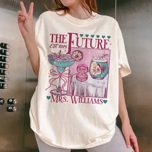 Personalized Bride To Be Comfort Colors Tee  Custom Future Mrs Shirt, Newly Engaged Gift For Her, Engagement Gift, In My Engaged Era Shirt Garment Crewneck