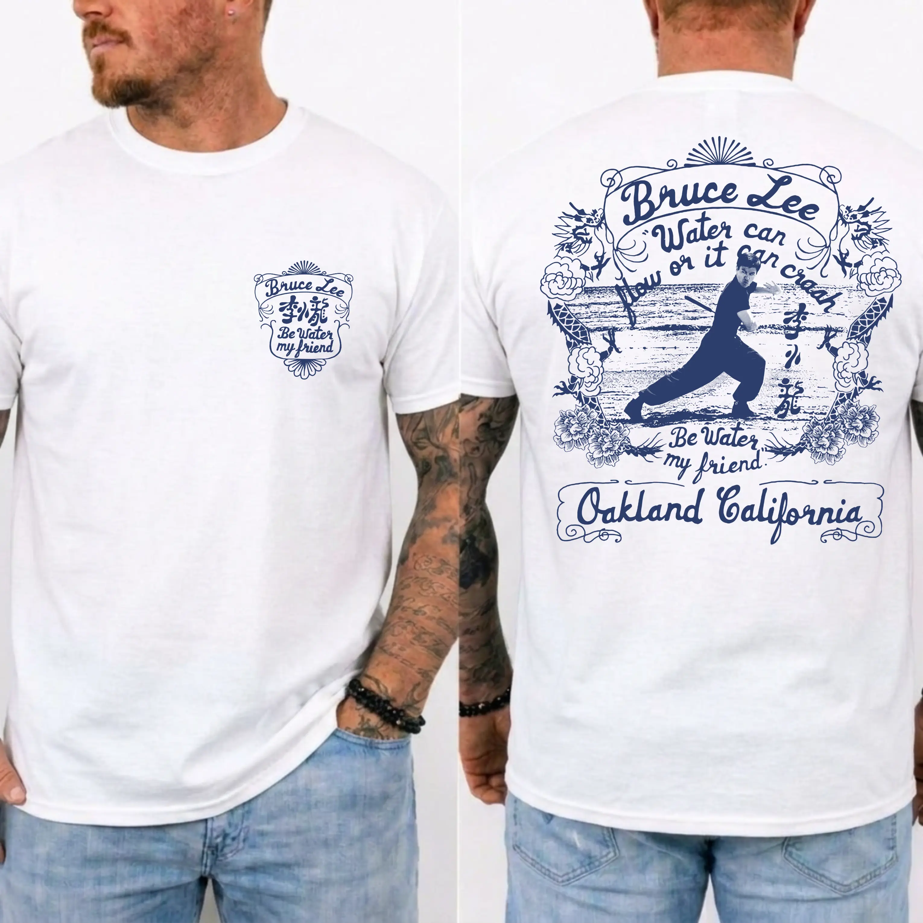 Bruce Lee Vintage Shirt, Be Water My Friend Tee, Retro Martial Arts Legend T-Shirt, Retro Kung Fu T-Shirt, 70s 80s Movie Fan Gift