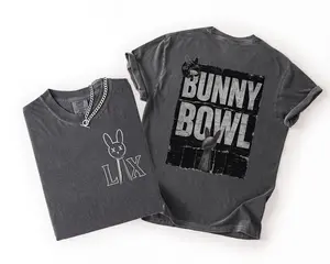 Comfort Colors Bunny Bowl 2 Sided Tshirt, 2026 Big Game Watch Party Shirt, Here for the Benito Bowl Show, Unisex Fit Design, Gift for Fans