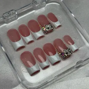 Nails Press On French-Hello Kitty Handmade