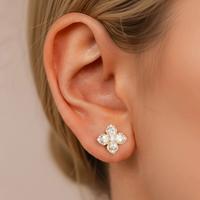 Clover Studs-14K Gold