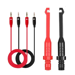 2PCS Multimeter Test Leads Set Electric Wire Piercing Probe Clip, Automotive Insulation Back Probes with 4mm Banana Plug Test Leads for for Diagnostic Electrical Testing