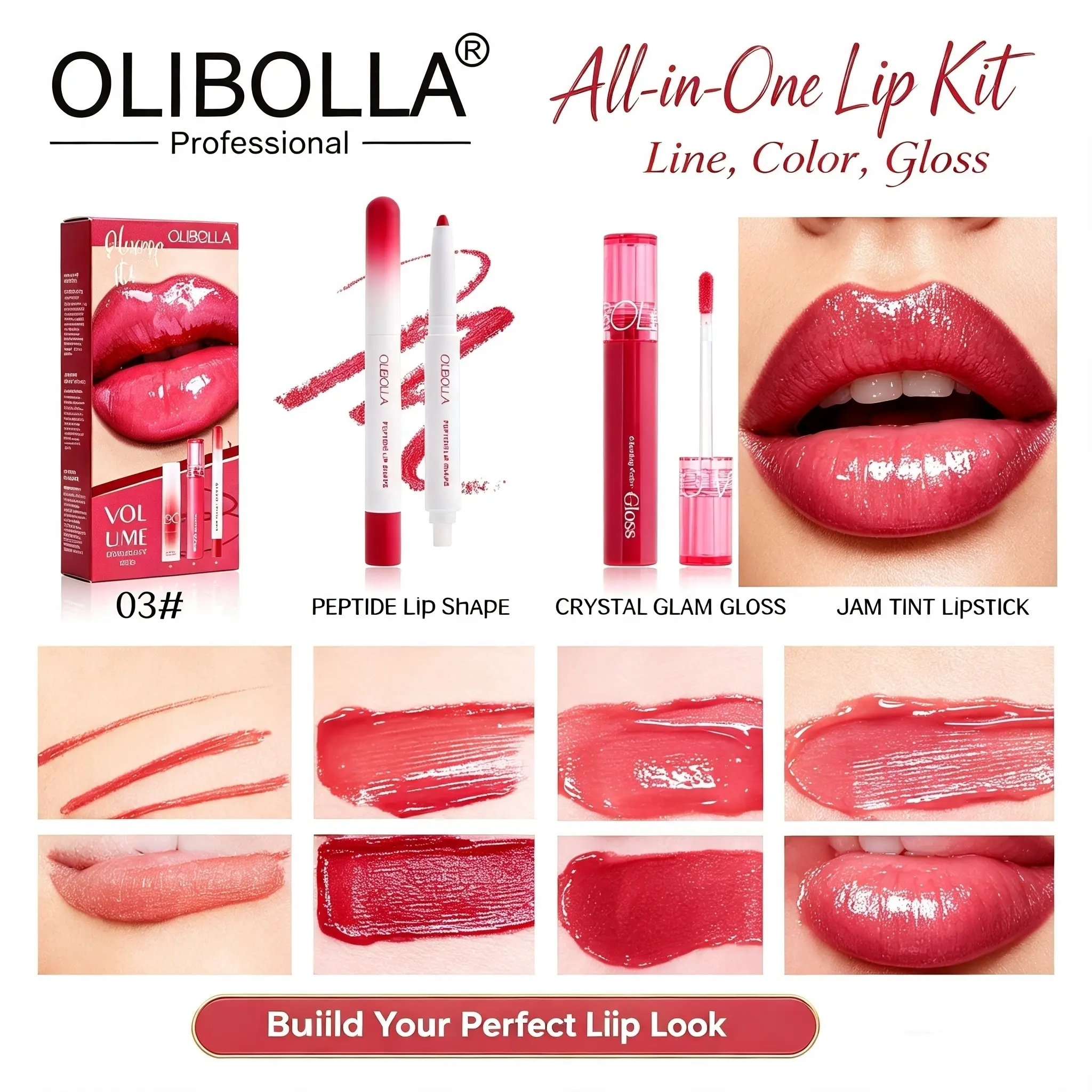 Bright Pigmented Lip Liner Pencil Long Lasting Waterproof Matte Lip Liner for All Skin Tones