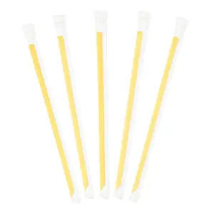 Individually Wrapped Yellow Plastic Straws (9" Length/6mm Diameter) - 2500 Pieces