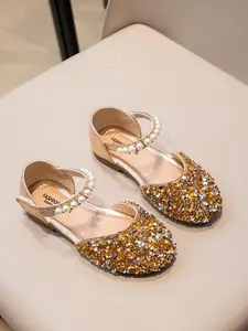 Shiny Crystal Flat Shoes, Spring & Fall Water Drill Princess Shoes, Cute Girls' Casual Footwear, Comfortable Design