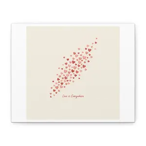 Tiny Heart Confetti Canvas, Matte Stretched Wall Art | Tiny Hearts Everywhere, Valentine doodle