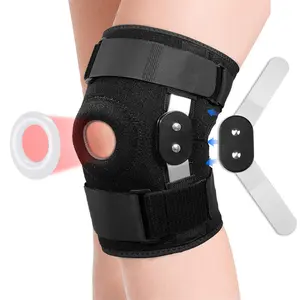 Adjustable Knee Brace for Men & Women - Breathable Compression Sleeve with Dual Side Stabilizers & Wraparound Strap for Patella Support