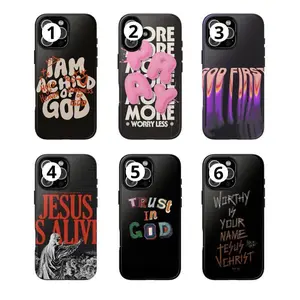 Bible Verse Tough Phone Case Fashion Jesus Lover Premium Protective Cover Trendy Girly Design Great Gift Suitable for iPhone 17-11 Pro Max/Plus and  Samsung Galaxy S23-25