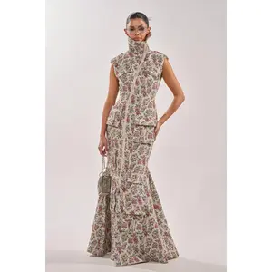 FLOWER POWER TAPESTRY MAXI DRESS