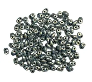 SUPERDUO TURQ GR SNGAL BRWN-PRPLE, for jewelry making, custom jewelry, handmade jewelry, beaded jewelry,  beading supplies