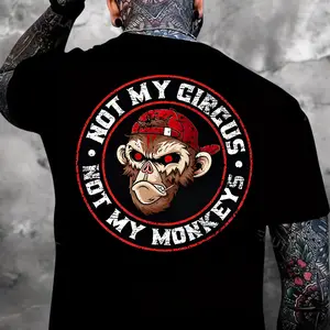 Not My Circus Not My Monkeys Tee, Dark Humor Shirt, Cool Animal Shirt, Funny Sarcastic T-shirt, Humorous Primate Shirt, Funny Monkey Tee