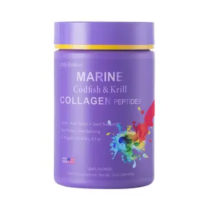 Marine Collagen Powder, Hydrolyzed Cod Fish & Krill Peptides, Premium Marine Collagen Supplement for Women & Men – Supports Hair, Skin, Nails & Joint Health, Gluten-Free, 454g