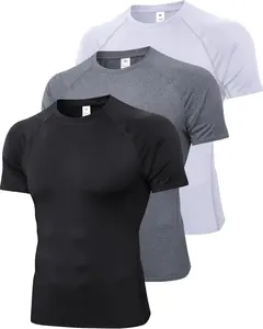 SPVISE Men's Compression Shirt Short Sleeve Workout Gym Top Cool Dry Athletic Base Layer Undershirt T-Shirt for Running