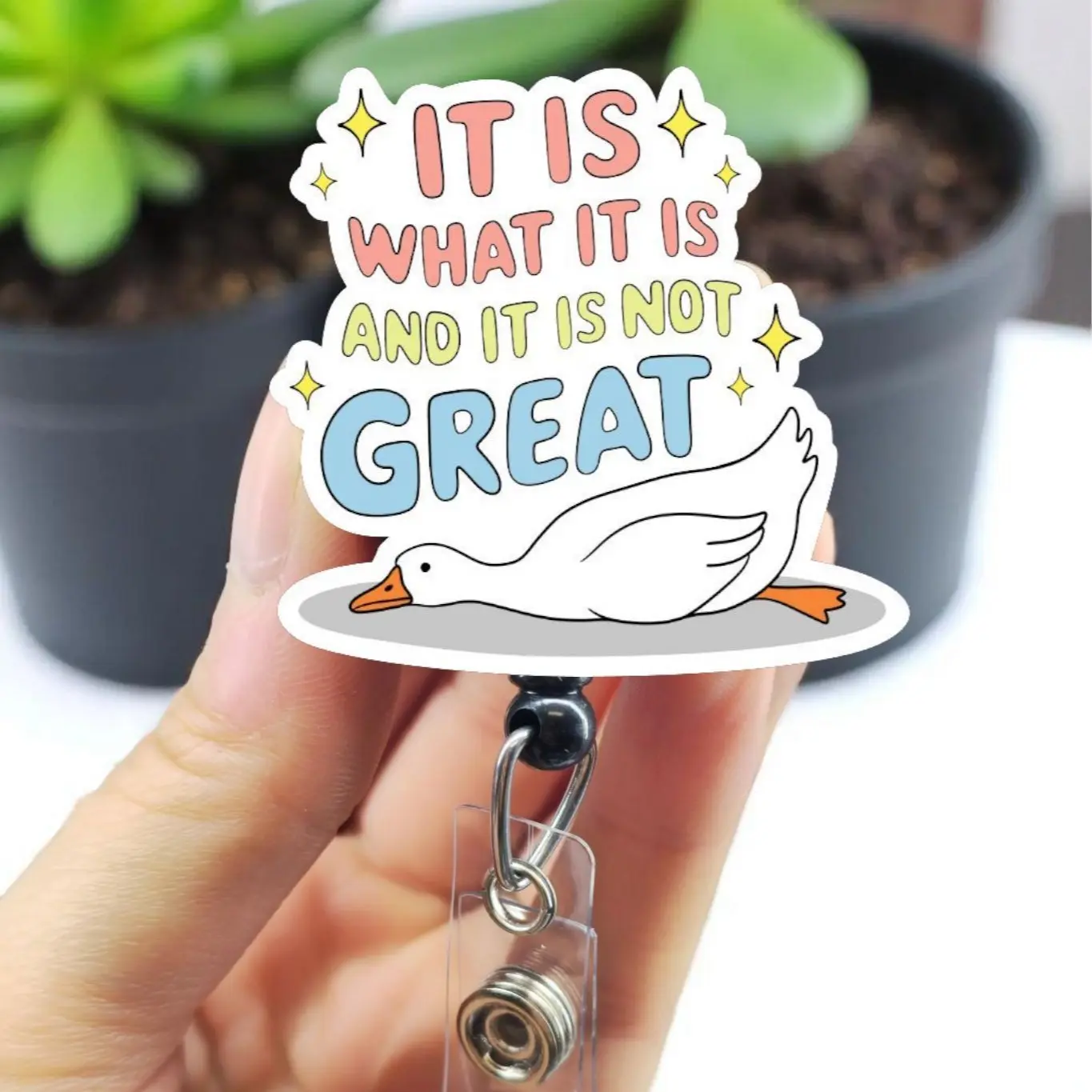 It is what It is Badge, Xray Girl Creations, Funny Badge reel for nurses, xray techs and hospital workers. Retractable swivel clip with a 360 rotation. Great gift for coworker. Cute Badge for Work. Badge clip, Badge pull
