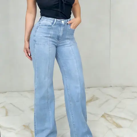 Women's Straight Leg Denim High Waist Baggy Casual Stretchy Loose Jeans Wide Leg High Waisted Boyfriend Jeans for Comfort