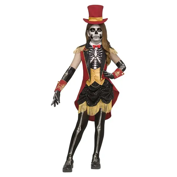 Girl's Skeletal Ringleader Costume