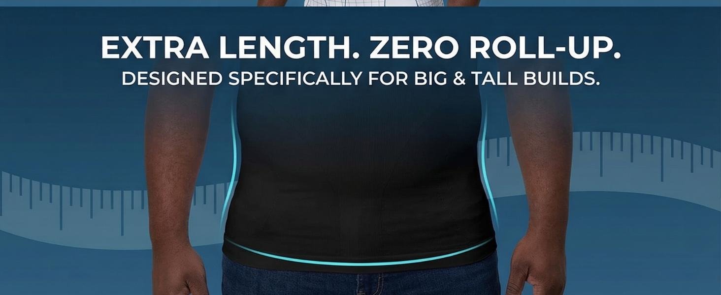 QORE LOGIQ Men’s Compression Shapewear Shirt (Tall Fit) – Tummy Control Slimming Undershirt | Seamless Body Shaper for Gym & Daily Wear Menswear QORE LOGIQ Men’s Compression Shapewear Shirt (Tall Fit) – Tummy Control Slimming Undershirt | Seamless Body Shaper for Gym & Daily Wear Menswear