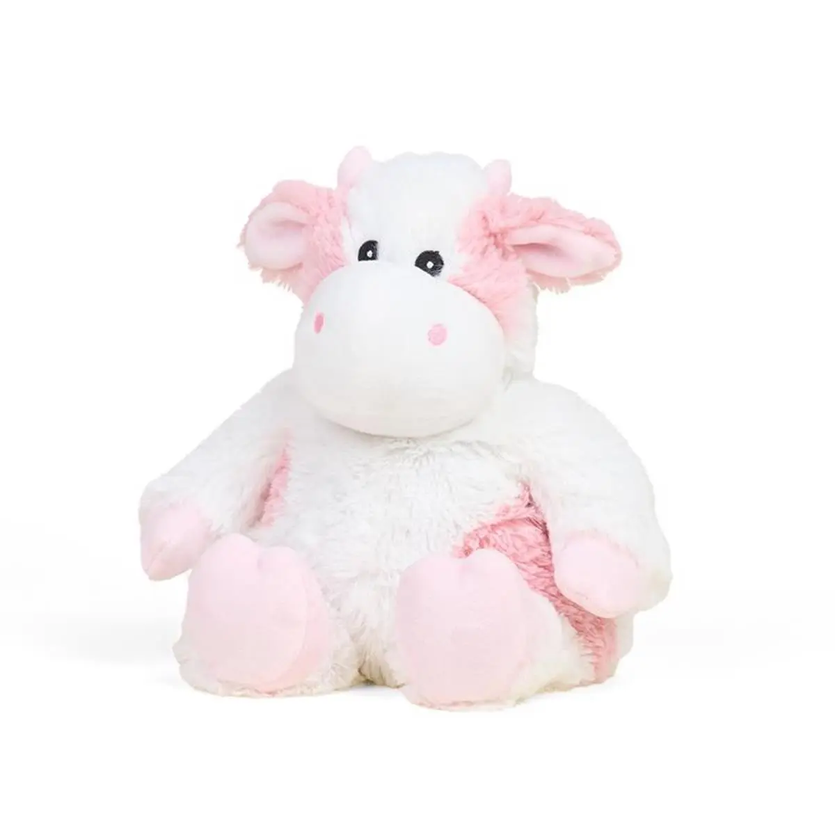 Warmies Plush Strawberry Cow Cat Toy - Cute Cow Design, Huggable Size, 2 lbs, Unisex Pink, Plush Fabric, Suitable for Playrooms, Bedrooms (Pet Supplies Accessory)
