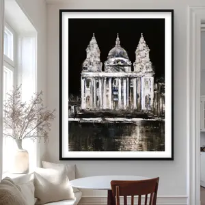 212 MAIN C1FM3648T179RE 36x48 in. White Monument Framed Print Wall Art - Artistic Photo with Contrast Effect, Dark Backdrop, Bedroom Home Decor Accessory, Art Illustrations Gift