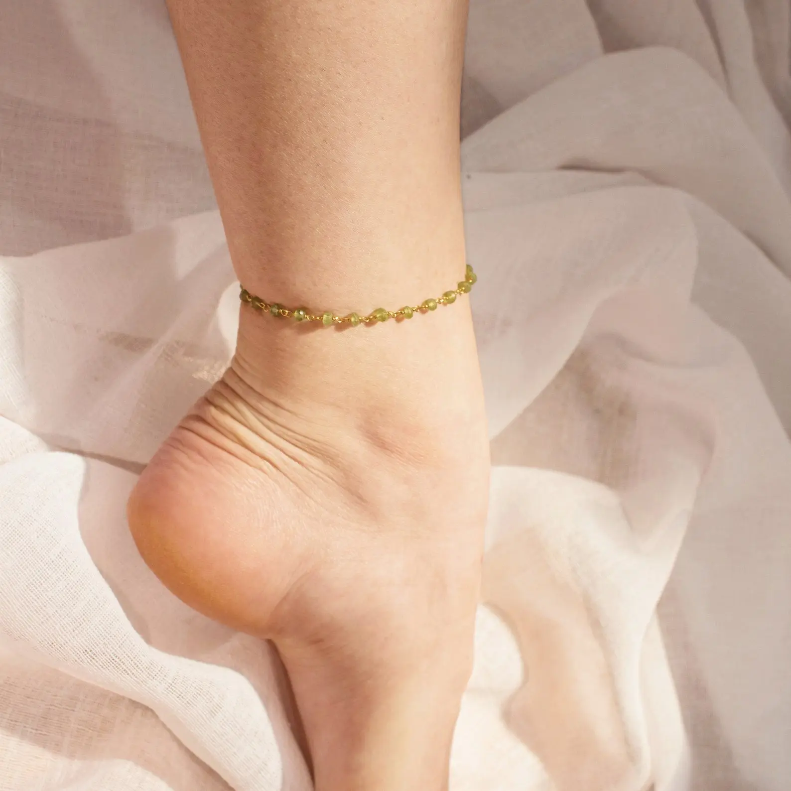 Wire Wrapped Birthstone Anklet
