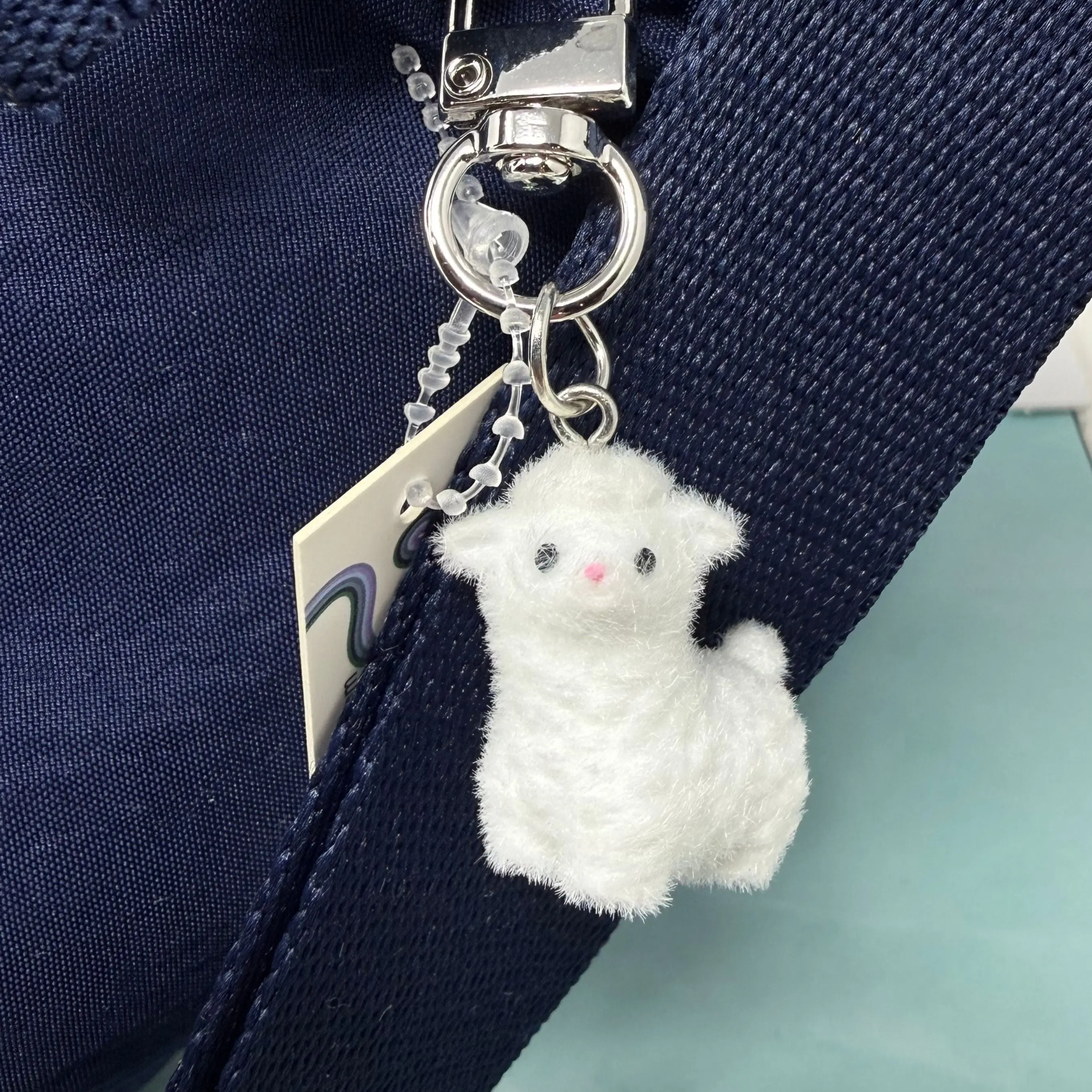 Sheep Flocked Keychain and Bag Charm