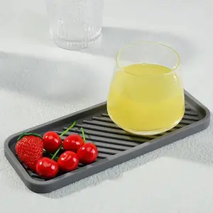 1pc Silicone Storage Trays Soap Dish Drain Tray Sponge Holder Sink Organizer Pad Tableware Drying Mat Kitchen Bathroom Storage Racks