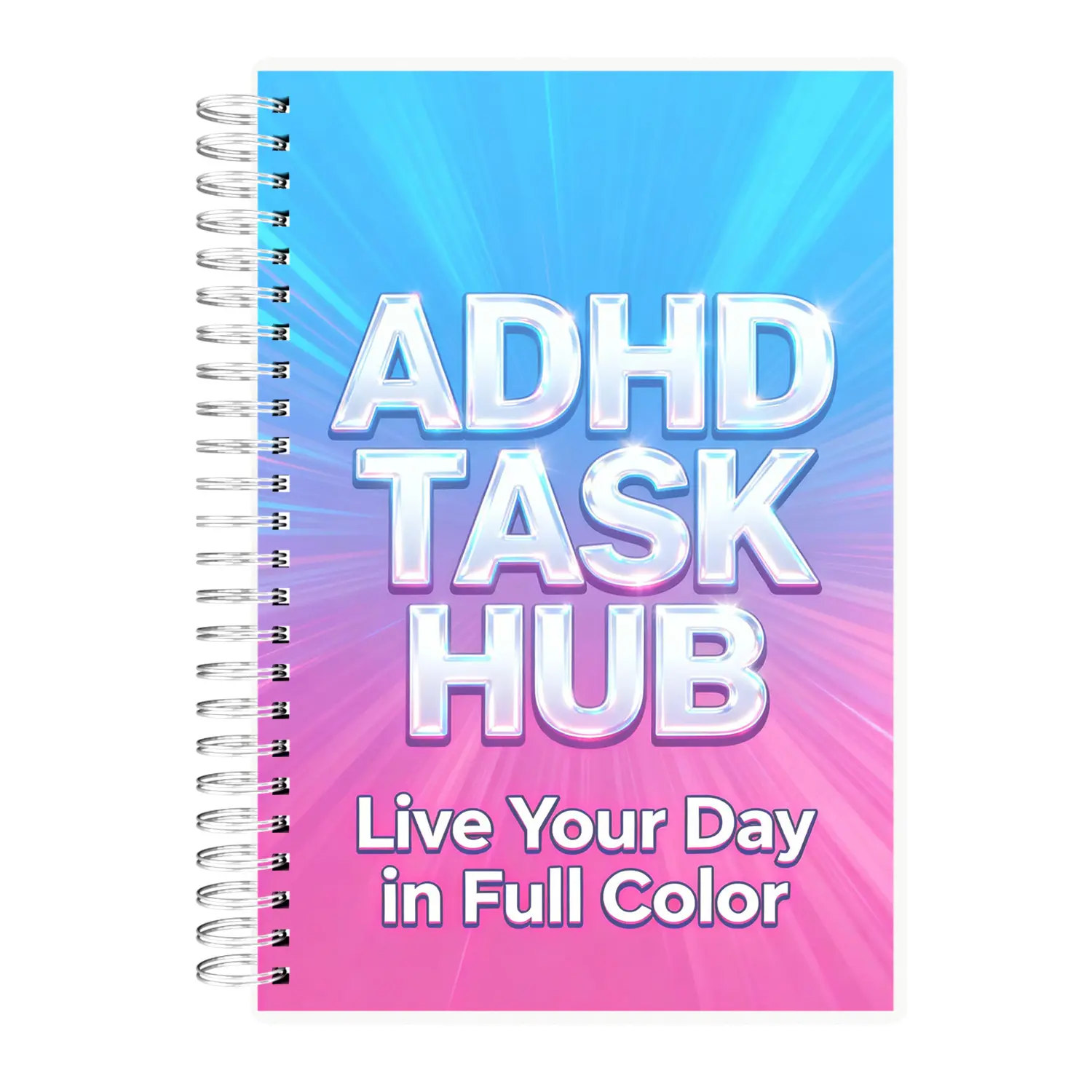 ADHD Heavy-Wear Weekly Planner Notebook, 8.5x5.9in, 120 Pages of 100gsm Paper, Spiral-Bound Durable Cover, Color-Coded Sections, Fidget-Friendly Office Stationery for Task Focus, Reflection (Hobonichi-Style)