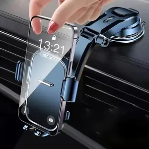 360° Rotating Car Dashboard Phone Holder, Quiet Adjustable Navigation Mount, Abs Material, Strong Suction Base, Hands-Free Smartphone Stand