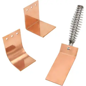Welding Spoon Copper Welding Spoon Welder Assistant 3mm Thick, 3-Piece Set, Flat/Bend/Angle Copper Paddle Backplate