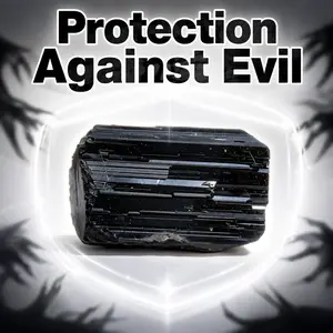 Black Tourmaline Protection Crystal Set - Block Negativity & Protect Your Aura, 1.97-2.76in Raw Stone with Affirmation Card & Velvet Pouch