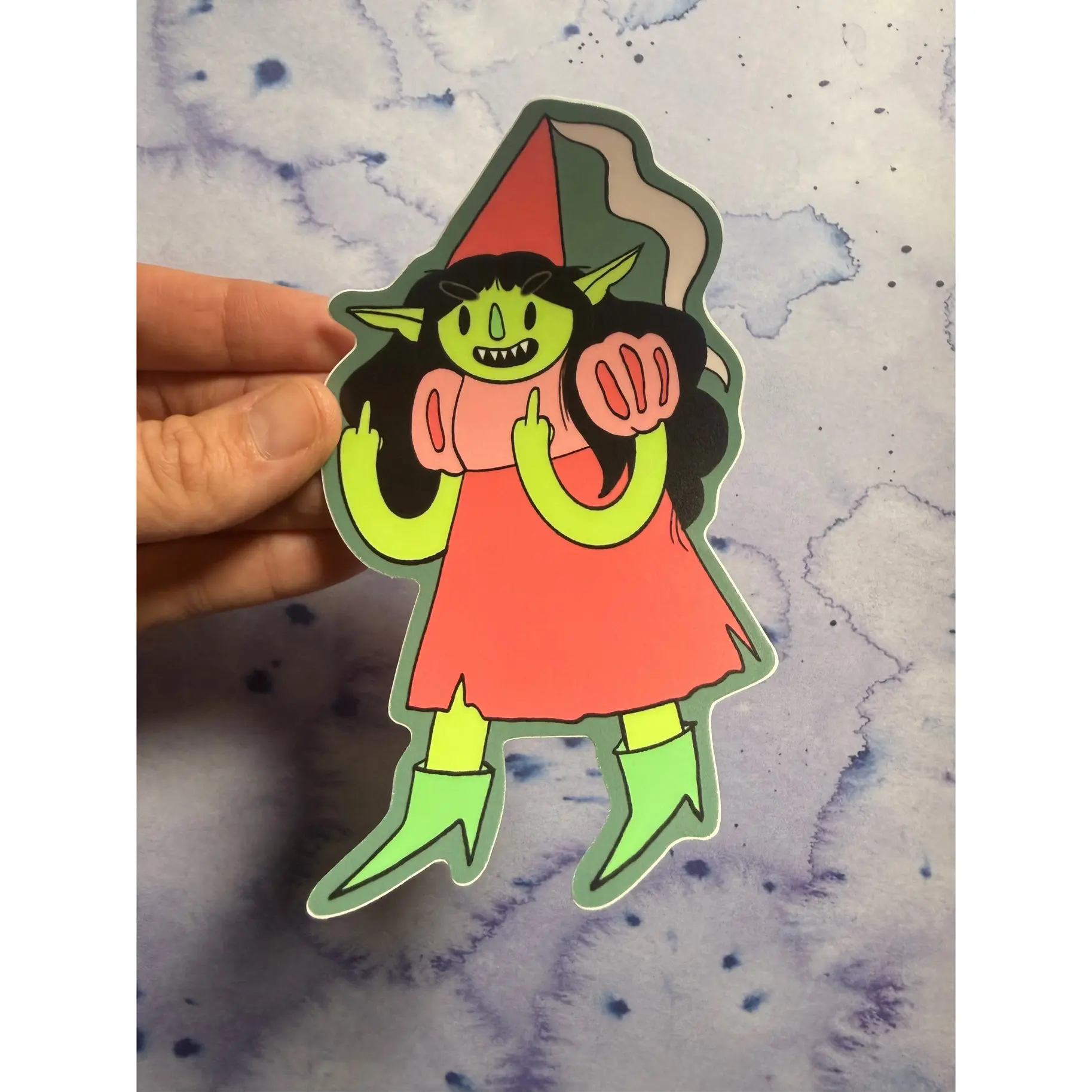 Angry Princess sticker, xl size 4x3 inches die cut