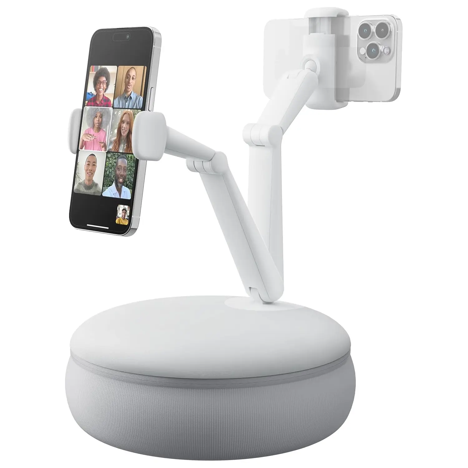 SAIJI Cell Phone Pillow Holder for Bed, Adjustable Angle Height Phone Pillow Stand for Watching Video On Bed/Sofa/Lap, Fit for 4.7"-7.0" Cell Phones(Grey)