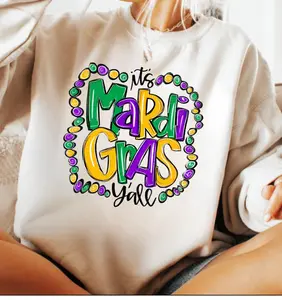 It's Mardi Gras Y'all - Mardi Gras Sweatshirt, Adult Mardi Gras Shirt, New Orleans Tee, Womens Graphic Tee, NOLA Shirt, Fat Tuesday Tee