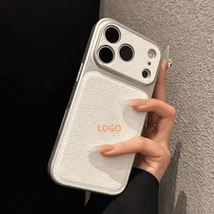 Suitable for iP17ProMax leather-textured phone case, iP16/15/14/13 anti-drop protective cover