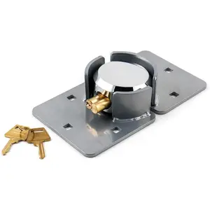 Puck Lock and Hasp, High Security Hidden Shackle Keyed Alike Padlocks with 2 Pcs Keys for Trucks,, Vans and Vending Machines