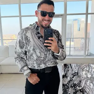 STONE PAISLEY RHINESTONE LONG SLEEVE (SLIMFIT)