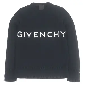 Pre-owned GIVENCHY Cotton Small Leather Goods 4G logo knit sweater