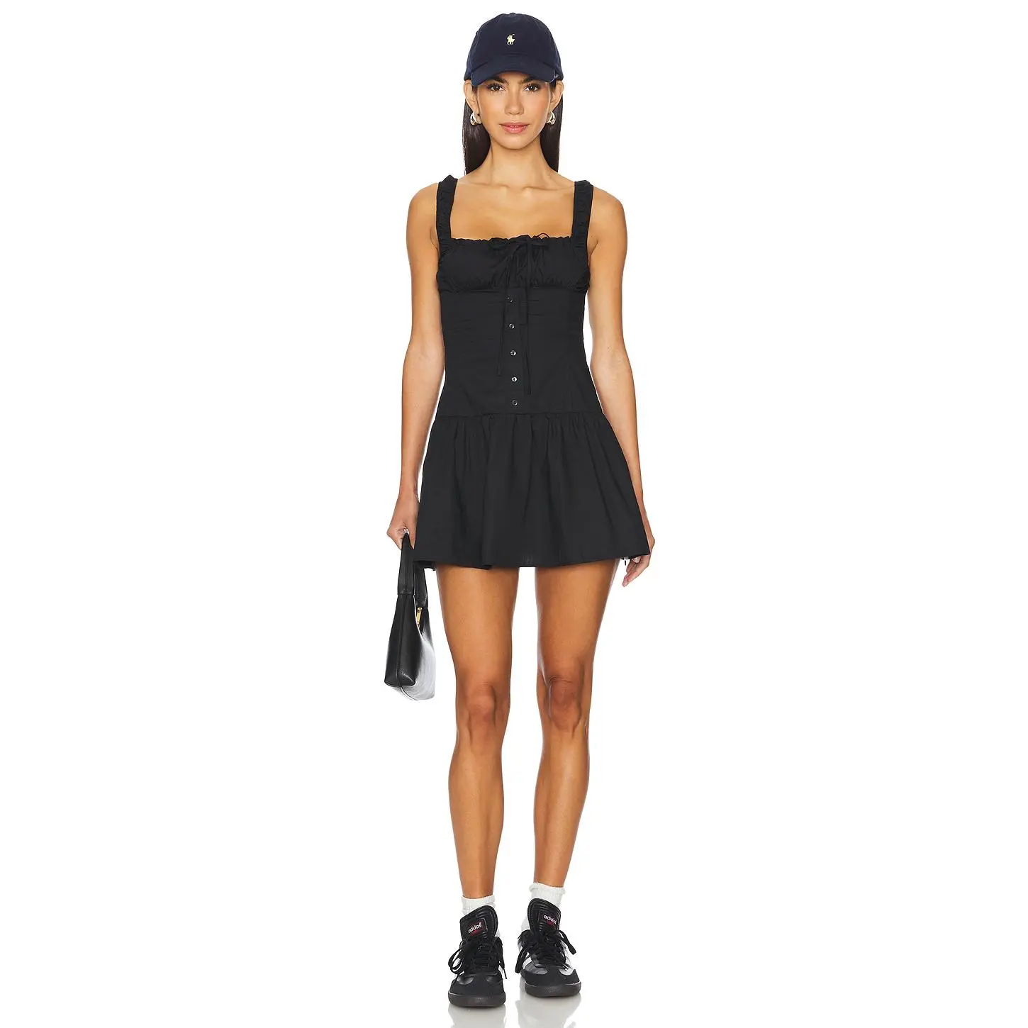 LIONESS Heart Shaped Mini Dress in Onyx