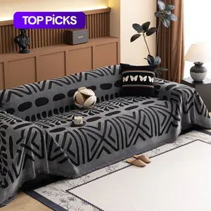 Geometric Jacquard Sofa Cover, Jacquard Couch Covers, 1 Count Non-slip Sofa Slipcover, Soft Sofa Protector, Sofa Protector for Home Living Room, Home Decor #TOP PICKS