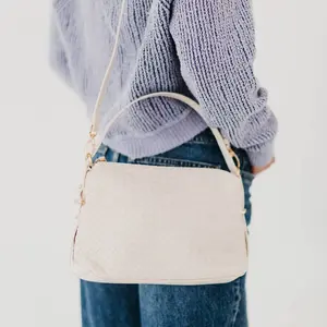 Cream Harper Hobo Woven Shoulder Bag