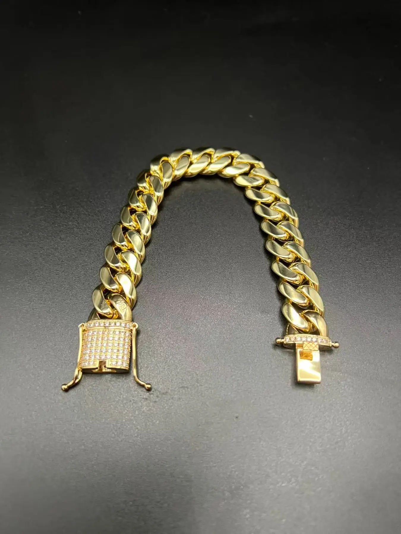 Men's Miami Hip-Hop Cuban Bracelet, Stainless Steel Hand Chain Design, Durable Zirconia Clasp, All-Season Party Accessory, Cuban Link Bracelet, High Quality Bracelet, Jewelry Bracelets