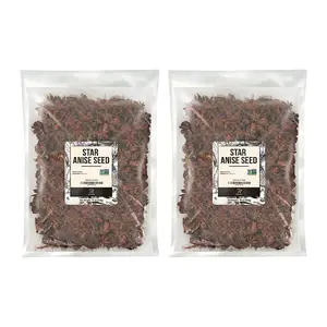 Soeos Star Anise Seeds, 32 oz, (2 lb),  2 Pack, Whole Chinese Star Anise Seeds, Dried Anise Star Spice, Non-GMO Verified, Fresh and Natural Anise Spice Flavor