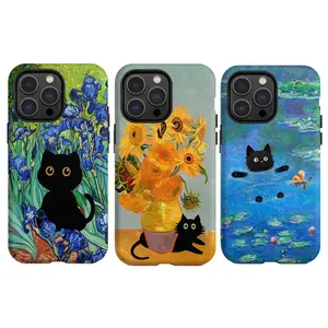 Van Goghh Tough Protective case, fun design, compatible with iPhone 17 Pro Max, 17Air, 16 Pro, 15 Plus, 14, 13, 12 and 11, TPU full screen, shockproof, stylish, scratch-resistant, soft silicone material, drop-proof