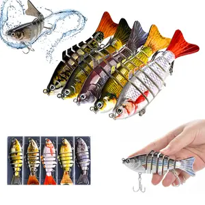 Multi-Jointed Swimbait - Slow Sinking Lifelike Lure for Freshwater & Saltwater, Catches Bass, Trout and More with Realistic Action