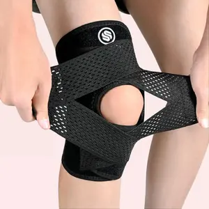 SOLOEVER Sports Knee Brace with Side Stabilizers for Meniscus Tear ACL MCL Arthritis Support Breathable Unisex for Sports & Recovery Leg Protector, Leg Advanced Support
