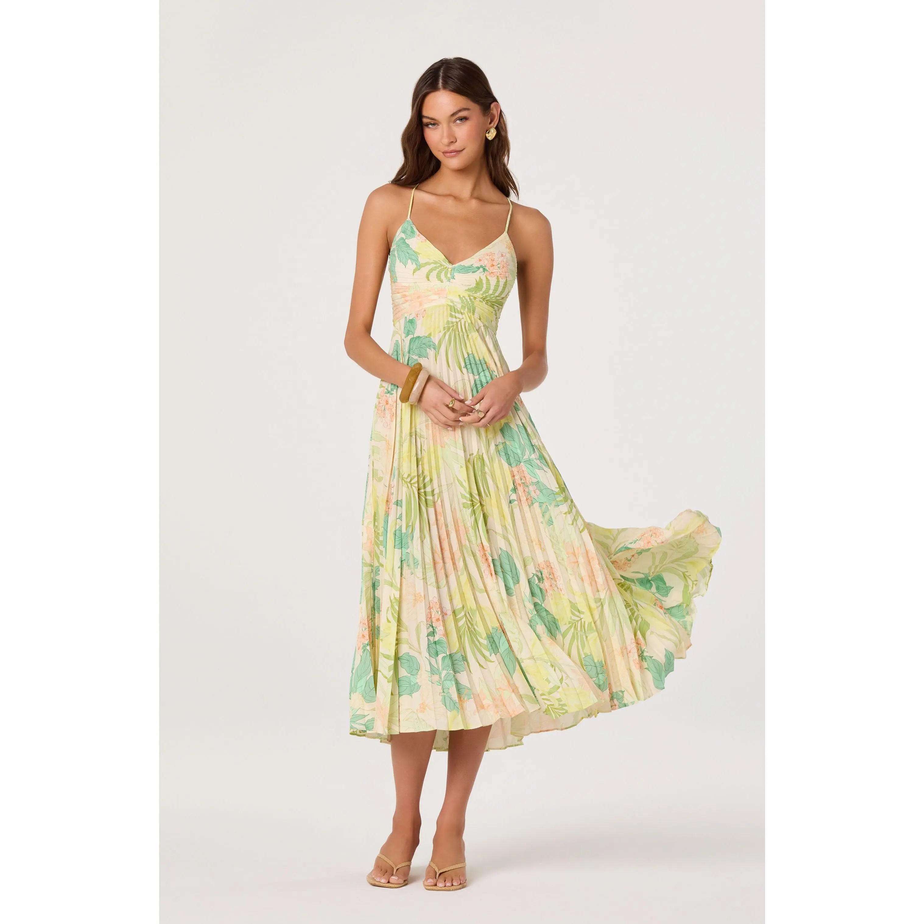 Blythe Floral Plisse Midi Dress Summer Womenswear Blythe Floral Plisse Midi Dress Summer Womenswear